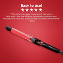 FHI HEAT PF7009 PLATFORM TOURMALINE CERAMIC CURLING IRON 1" - BLACK/RED - Like New
