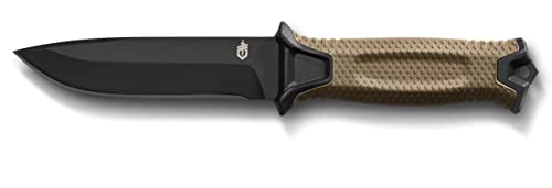 GERBER GEAR STRONGARM FIXED BLADE, TANG KNIFE - MULTIPLE CARRY OPTIONS - BROWN - Like New