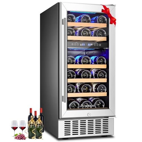 AAOBOSI 15" 28 Bottles Wine Fridge Cooler - JC-85B - Like New