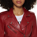 LW7RU613 Ladies Levi's Los Angeles "Classic" Faux Leather Padded Cherry Size 4 - Like New