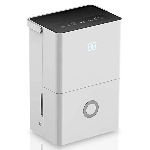 SereneLife 50-Pint Electric Home Compact Dehumidifier - SLDEHU50 - White - Like New