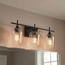 SAVOY HOUSE OCTAVE 3 LIGHT 21" WIDE BATHROOM VANITY LIGHT - MATTE BLACK - Like New