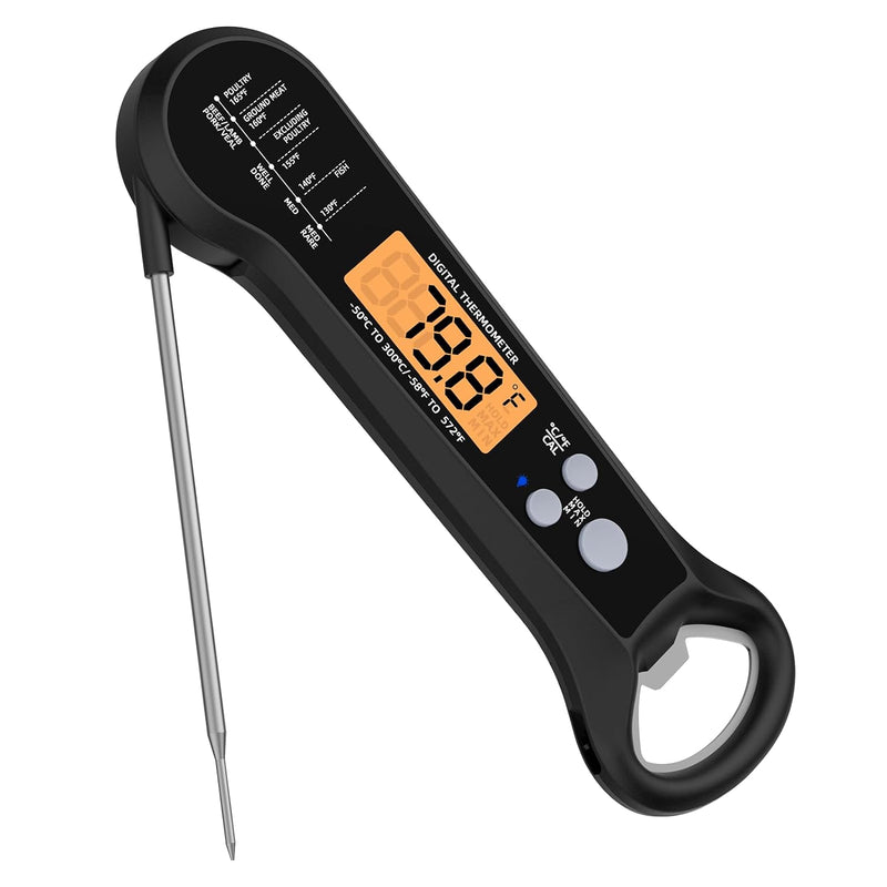 BILITASE Instant Read Meat Thermometer for Grill and BBQ - Black - Like New