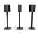 ATLANTIC BOOKSHELF SPEAKER STANDS - STEEL CONSTRUCTION, 77335799 - BLACK 2 PACK - Like New