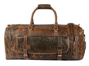 Tuzech Vintage Leather men's Travel Duffle luggage bag with Shoe Pouch - Brand New