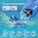 YOUSKY POOL VACUUM FOR ABOVE GROUND POOL, CORDLESS, TELESCOPIC, POWERFUL - BLUE - Brand New