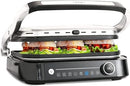 Gevi Electric Griddle, 7-in-1 Electric Grill Air Fryer Combo, Silver - Brand New