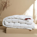 AIRLUCK FEATHER DOWN COMFORTER TWIN SIZE HOTEL FLUFFY DUVET SOLID WHITE - Like New