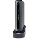 MOTOROLA CABLE MODEM WIFI ROUTER 2 PHONE PORTS COMBO WIFI 5 DOCSIS 3.0 - SILVER - Like New