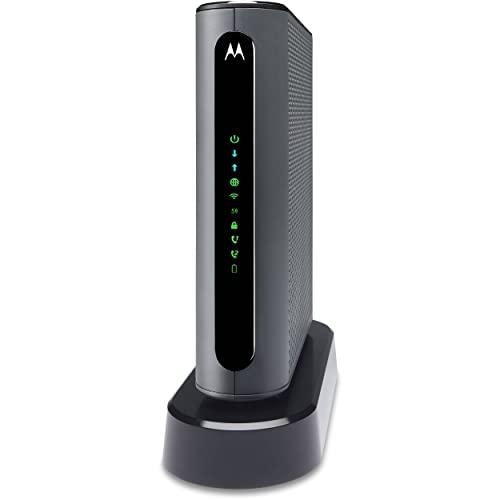 MOTOROLA CABLE MODEM WIFI ROUTER 2 PHONE PORTS COMBO WIFI 5 DOCSIS 3.0 - SILVER - Like New