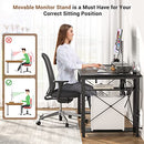 armocity 48 Inch Desk with Power Outlet and USB B0B23W2GWV - Black Oak and Black - Like New