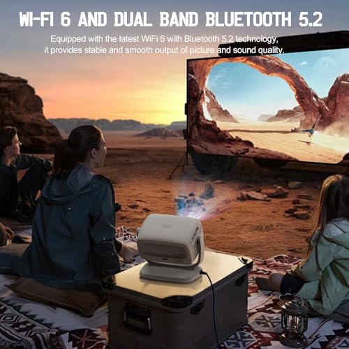 MIGOUFIT [AUTO FOCUS/4K SUPPORT]A8 PROJECTOR WITH 5G WIFI AND BLUETOOTH - GRAY - Like New