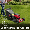 POWERSMART ELECTRIC CORDLESS LAWN MOWER 17" 40V BRUSHLESS PUSH - BLACK/RED - Like New