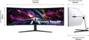 SAMSUNG 57" Odyssey Neo G9 Dual 4K 1000R Curved 240Hz 1ms LS57CG952NNXZA - WHITE - Like New