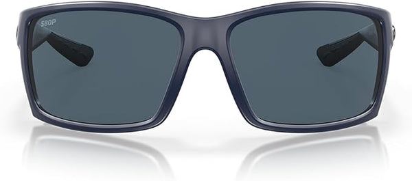 Costa Del Mar Men's Reefton Rectangular Sunglasses 06S9007 - MATTE BLUE/GREY Like New