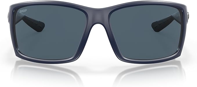 Costa Del Mar Men's Reefton Rectangular Sunglasses 06S9007 - MATTE BLUE/GREY Like New