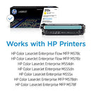 HP 212X Yellow High-yield Toner Cartridge Work with HP Color LaserJet Enterprise Like New