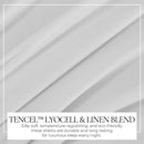 GREAT BAY HOME TENCEL LYOCELL LINEN BLEND SHEET SET - KING - WHITE - Like New