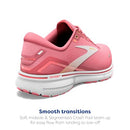 1203801B619 BROOKS WOMEN'S GHOST 15 NEUTRAL RUNNING SHOE SIZE 7.5 ROSE/WHITE Like New