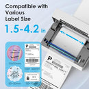 KNAON BLUETOOTH THERMAL SHIPPING LABEL PRINTER, 4X6 PORTABEL THERMAL - WHITE - Like New