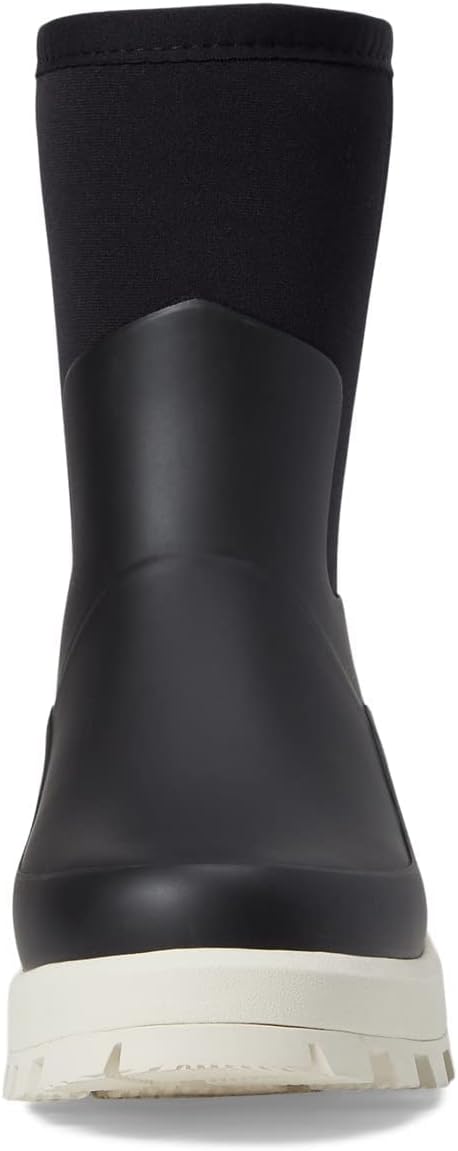 HUNTER WOMENS CITY EXPLORER SHORT NEOPRENE BOOTS - SIZE: 8 - BLACK/SHADE WHITE - Like New
