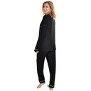 ANGELINA WOMEN'S CLASSIC MODAL LONG SLEEVE PAJAMA SET - SIZE: WOMEN M/L - BLACK - Like New