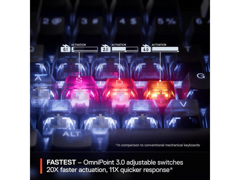 SteelSeries Apex Pro TKL Gen 3 Gaming Keyboard - OmniPoint 3.0 Switches,