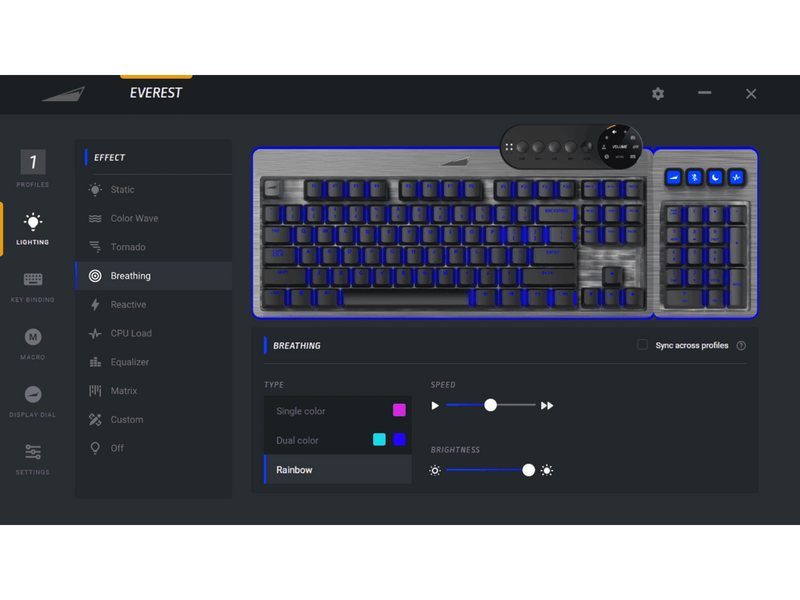 MOUNTAIN Everest Core TKL Compact Mechanical Gaming Keyboard - USB Hub - Linear