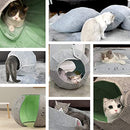 K1 Cat Toy House Condos Beds Indoor Soft Cave Tunnel Play Multi-Function - Green - Brand New