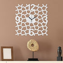 Modern Wall Clock by MSK Décor Non-Ticking Analog (Square 15.5 Inches) - Brand New