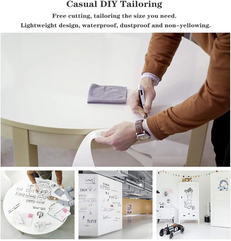 MAGJOY PREMIUM IRON LAYER STICKER TO MAGNET WHITE BOARD - WHITE, 47 X 70 - Like New