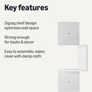 AMAZON BASICS 5-TIER CORNER BOOKSHELF, WALL-MOUNTED 7.8" D x 48.5" W x 7.8" H - Brand New