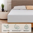 ZINUS CALM 10" KING TIGHT TOP COOLING GEL MEMORY FOAM MATTRESS - WHITE - Like New