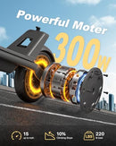 MEGAWHEELS ELECTRIC SCOOTER A1C, FRONT SUSPENSION KICK SCOOTER - BLACK - Like New