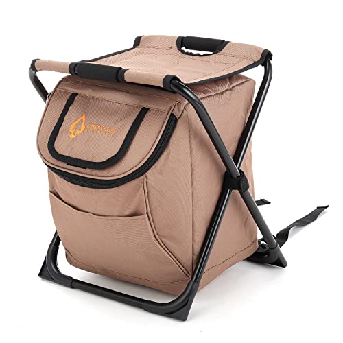 ARROWHEAD OUTDOOR MULTI-FUNCTION 3-IN-1 CAMP CHAIR BACKPACK STOOL - ANTLER TAN - Like New