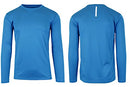 GALAXY BY HARVICE MEN'S LONG SLEEVE MOISTURE-WICKING PERFORMANCE - MEDIUM BLUE - Brand New