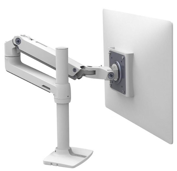 Ergotron LX Premium Arm Tall Pole VESA Desk Mount Monitor White 45-537-216 Like New