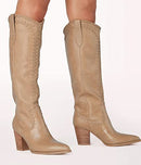 B0C386C5SW BILLINI Women's Finley Cowboy Boots (Size 7, Taupe) - Brand New