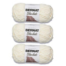 Bernat Blanket Yarn Super Bulky Soft Chenille Yarn, Vintage White, 3-Pack - Brand New