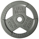 FITVIDS CAST IRON 1" STANDARD WEIGHT PLATES 45LBS - GRAY - Like New