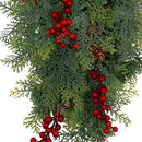 Haute Decor 20 Inch Prelit Classic Christmas Chairback Swag Timers B08J9B6KYS - Brand New
