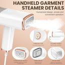 NTAYDZSW Portable Handheld Garment Steamer Foldable Effortless TQ-103 - WHITE Like New