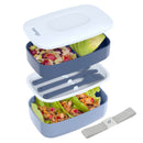 BENTGO CLASSIC ADULT BENTO BOX STACKABLE 3-COMPARTMENT REMOVABLE - SLATE - Like New