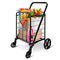 SereneLife Folding Grocery Utility Shopping Cart with 360 Rolling Swivel Wheels - Like New