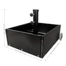 Sunnydaze 100 lb Outdoor Umbrella Base with Wheels - 2" Diameter Poles - Black - Like New