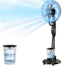 AETHER MISTING FAN 16" STANDING OSCILLATING 9 SPEEDS 7H TIMER 2026 - BLACK - Like New