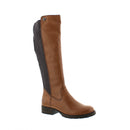RIEKER WOMEN'S BROWN LEATHER WINTER BOOTS - SIZE: WOMEN 7.5-8 - BROWN/BLACK - Like New