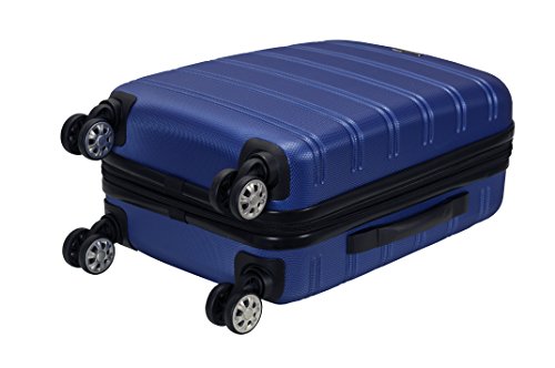 ROCKLAND MELBOURNE HARDSIDE EXPANDABLE LUGGAGE SPINNER WHEELS 3-PIECE SET - BLUE - Like New