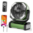 CMYFATO 20000MAH RECHARGEABLE CAMPING FAN BATTERY OPERATED LIGHT D12 - GREEN - Like New
