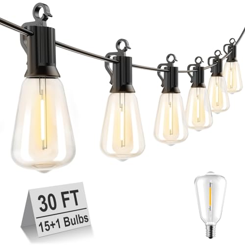 Brightown LED Outdoor String Lights 30FT for Patio with 16 - Scratch & Dent